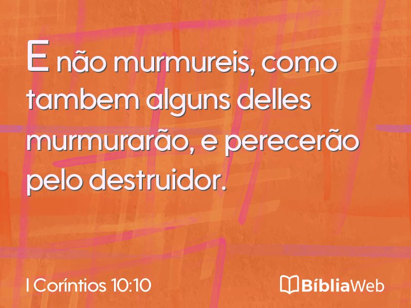 I Coríntios 10:10 em imagem para compartilhar