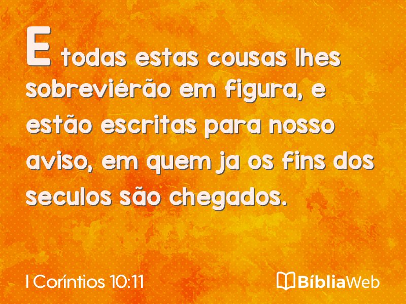 I Coríntios 10:11 em imagem para compartilhar
