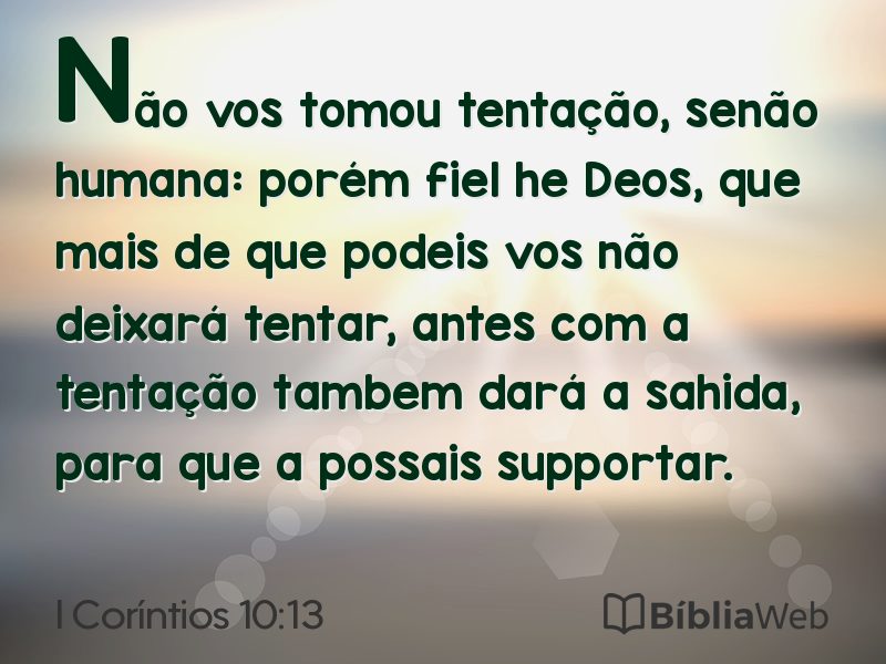 I Coríntios 10:13 em imagem para compartilhar