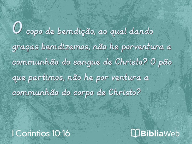 I Coríntios 10:16 em imagem para compartilhar