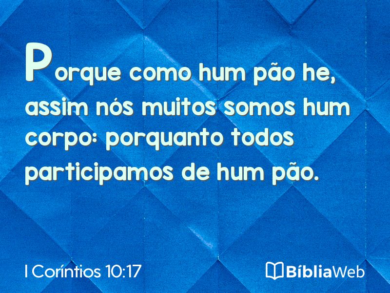 I Coríntios 10:17 em imagem para compartilhar