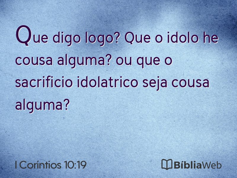 I Coríntios 10:19 em imagem para compartilhar