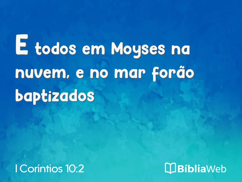 I Coríntios 10:2 em imagem para compartilhar