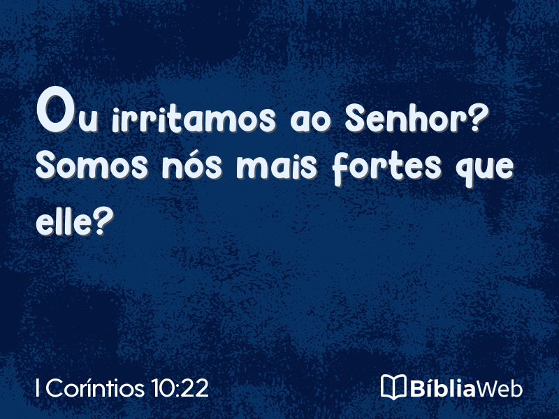 I Coríntios 10:22 em imagem para compartilhar