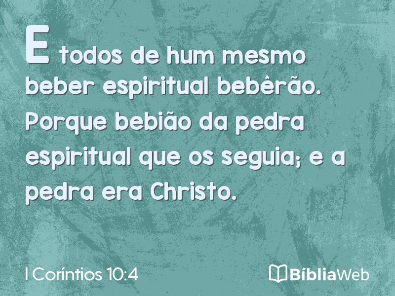 I Coríntios 10:4 em imagem para compartilhar