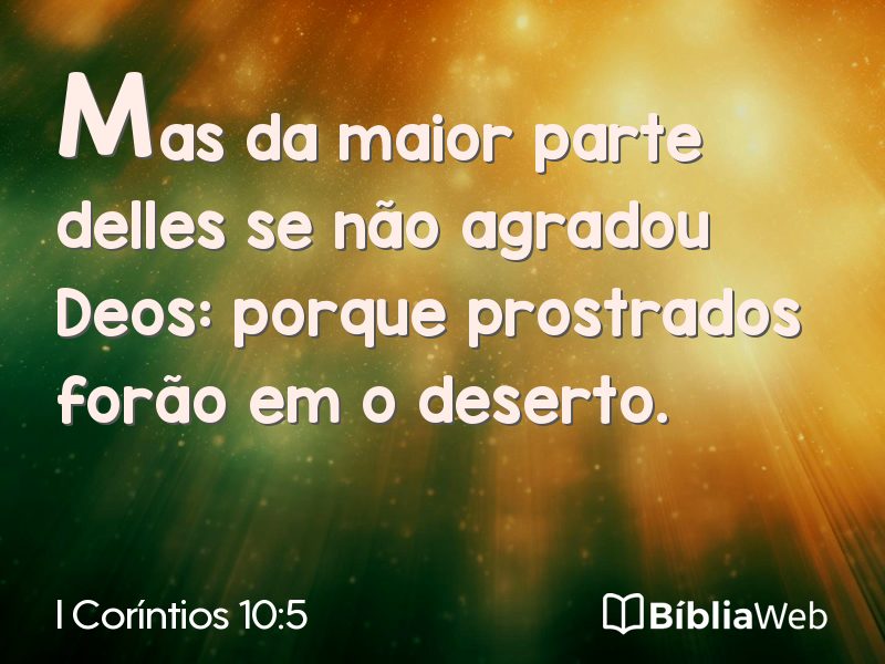 I Coríntios 10:5 em imagem para compartilhar