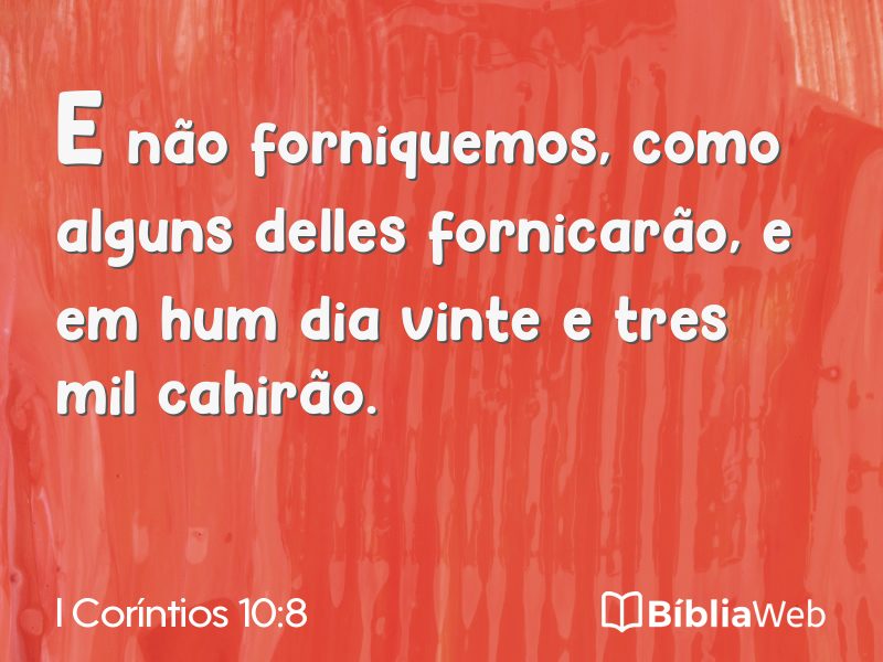 I Coríntios 10:8 em imagem para compartilhar