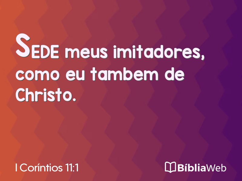 I Coríntios 11:1 em imagem para compartilhar