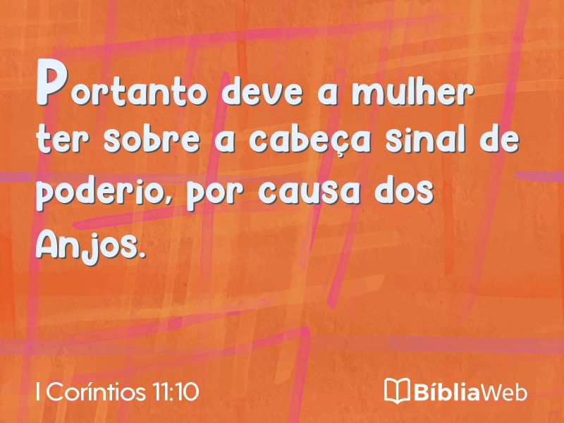 I Coríntios 11:10 em imagem para compartilhar