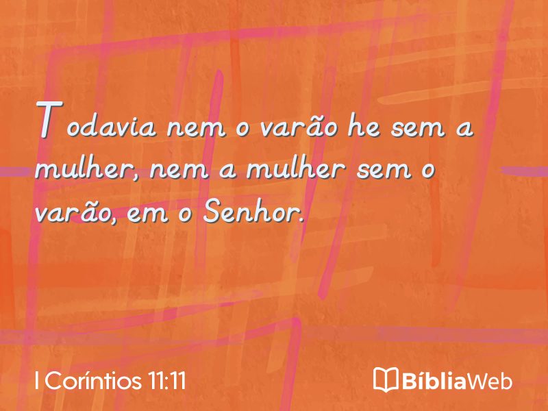 I Coríntios 11:11 em imagem para compartilhar