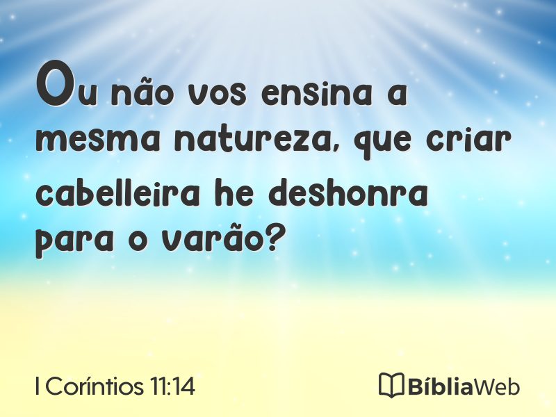 I Coríntios 11:14 em imagem para compartilhar