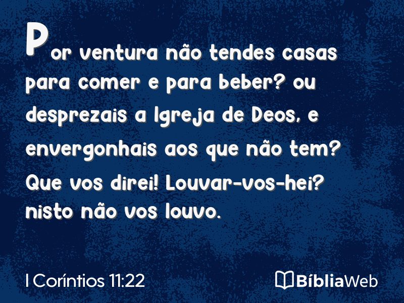 I Coríntios 11:22 em imagem para compartilhar