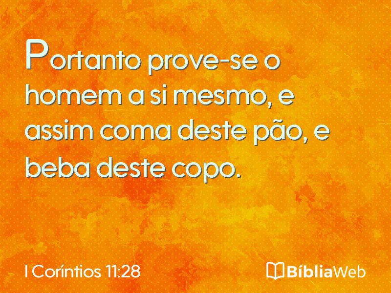 I Coríntios 11:28 em imagem para compartilhar