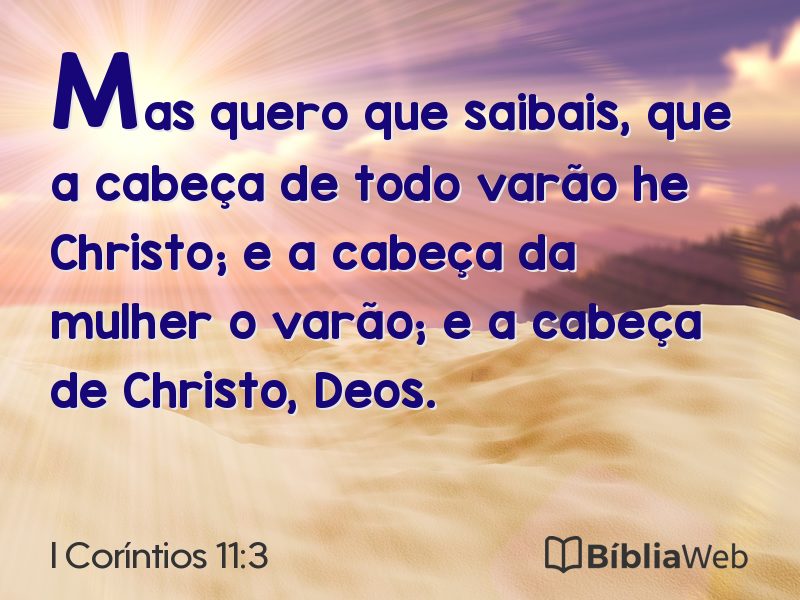 I Coríntios 11:3 em imagem para compartilhar