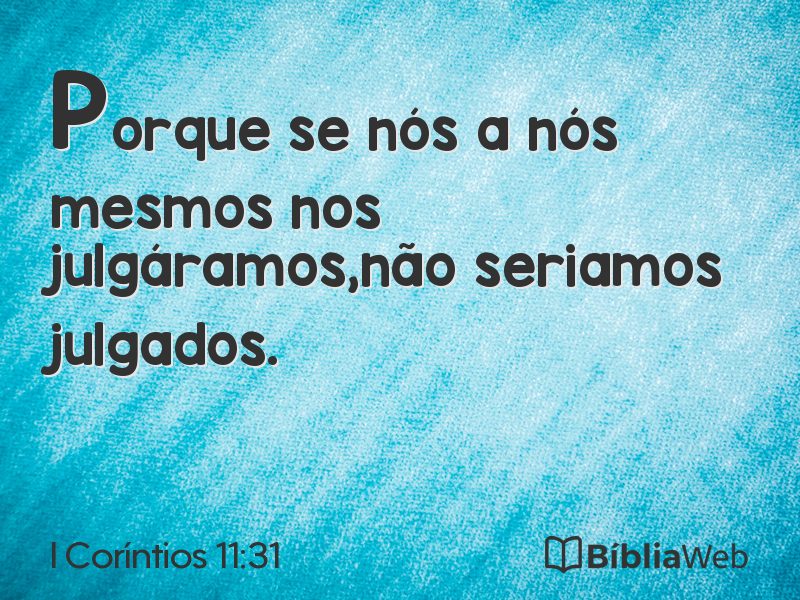 I Coríntios 11:31 em imagem para compartilhar