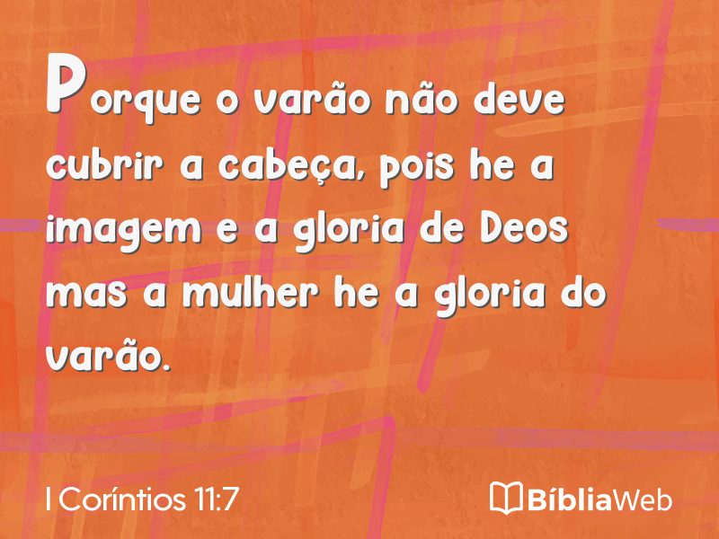 I Coríntios 11:7 em imagem para compartilhar