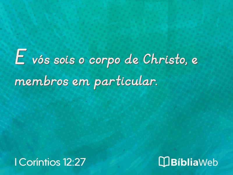 I Coríntios 12:27 em imagem para compartilhar