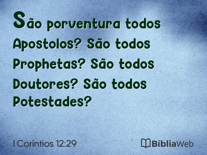 I Coríntios 12:29 em imagem para compartilhar