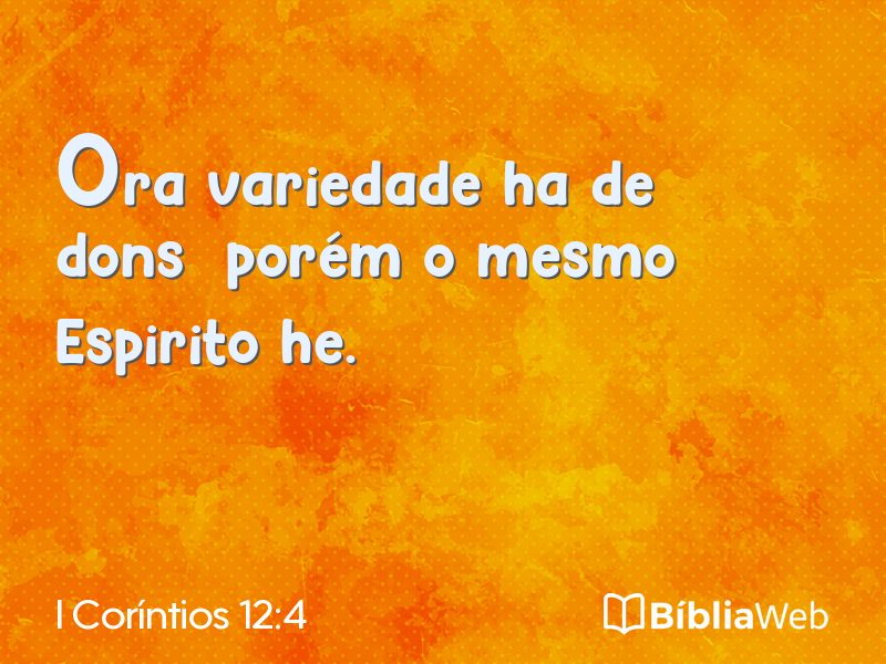 I Coríntios 12:4 em imagem para compartilhar