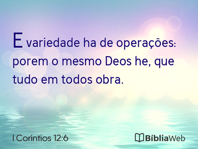 I Coríntios 12:6 em imagem para compartilhar