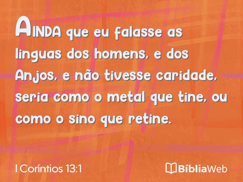 I Coríntios 13:1 em imagem para compartilhar