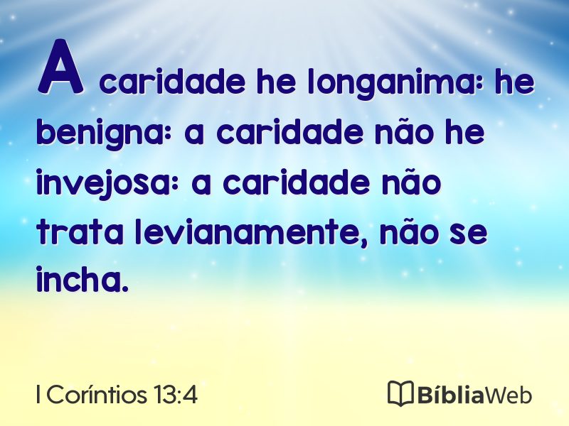 I Coríntios 13:4 em imagem para compartilhar