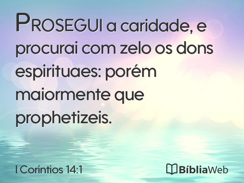 I Coríntios 14:1 em imagem para compartilhar