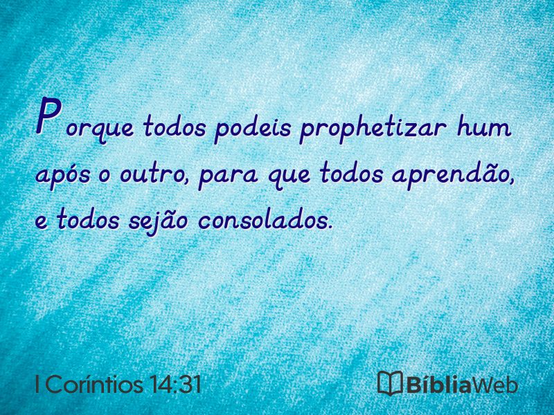 I Coríntios 14:31 em imagem para compartilhar