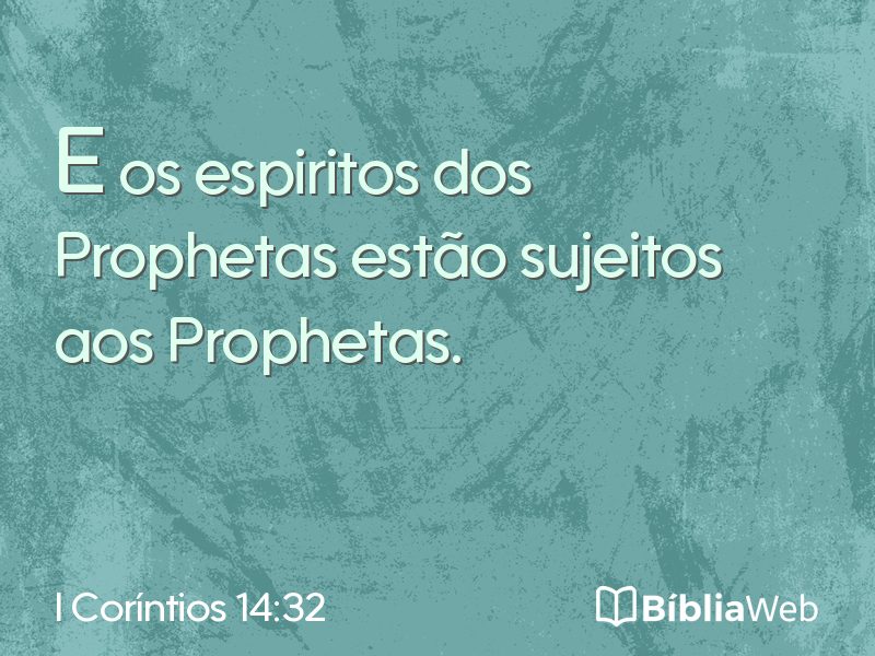 I Coríntios 14:32 em imagem para compartilhar