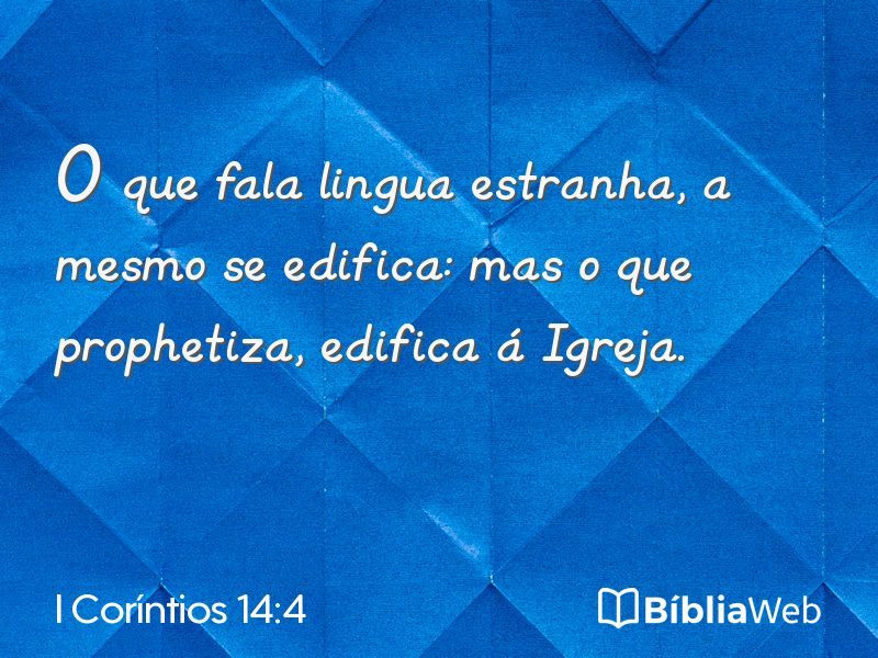 I Coríntios 14:4 em imagem para compartilhar