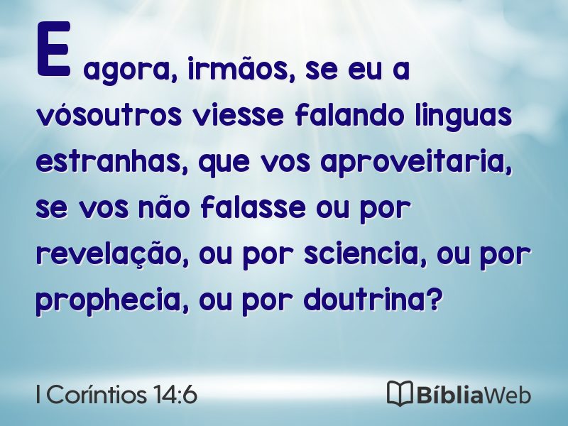 I Coríntios 14:6 em imagem para compartilhar