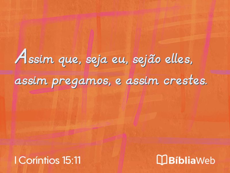 I Coríntios 15:11 em imagem para compartilhar
