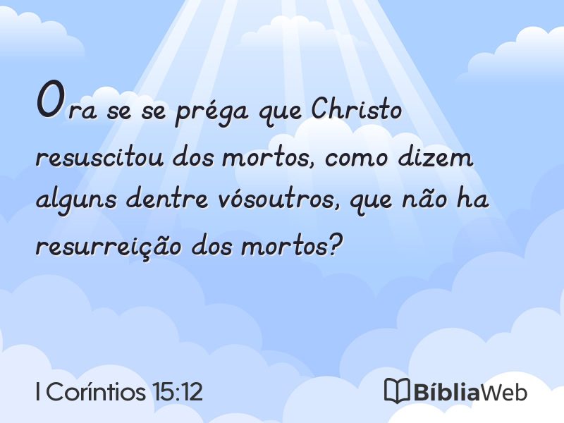 I Coríntios 15:12 em imagem para compartilhar