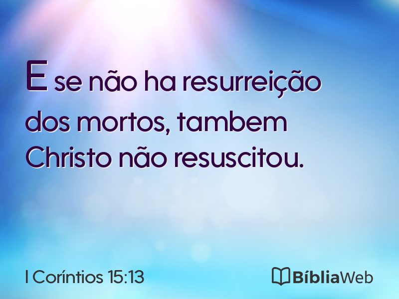 I Coríntios 15:13 em imagem para compartilhar
