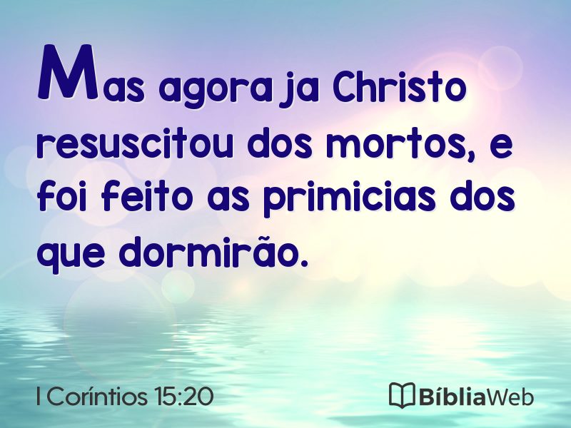 I Coríntios 15:20 em imagem para compartilhar