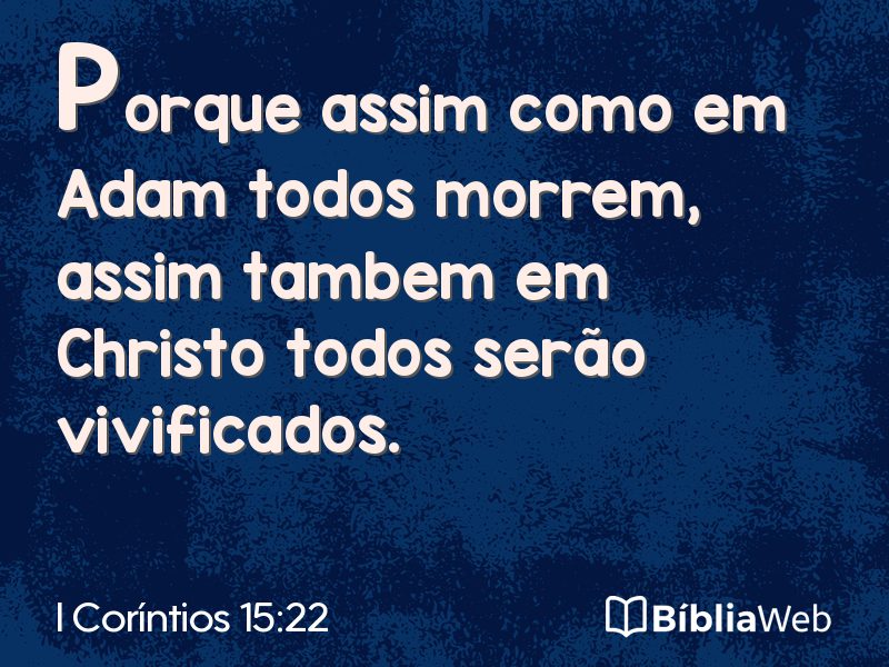 I Coríntios 15:22 em imagem para compartilhar