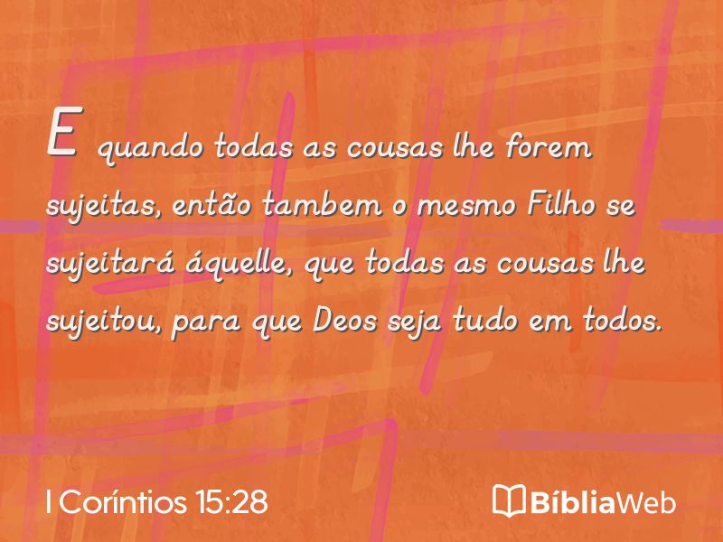 I Coríntios 15:28 em imagem para compartilhar