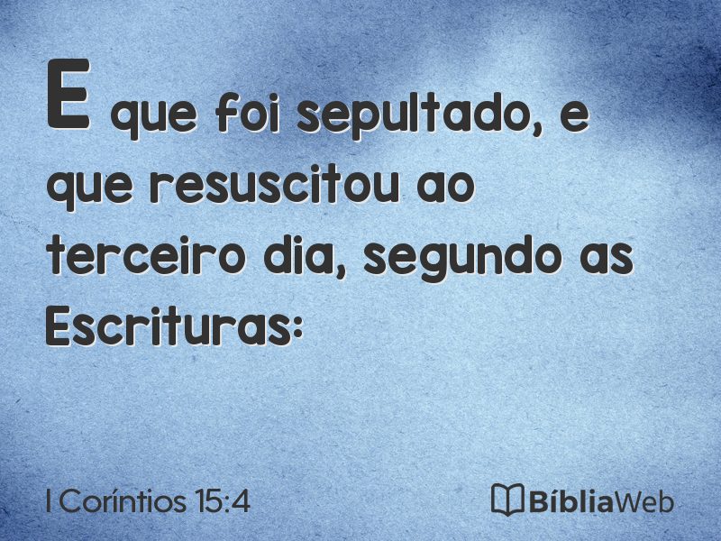 I Coríntios 15:4 em imagem para compartilhar