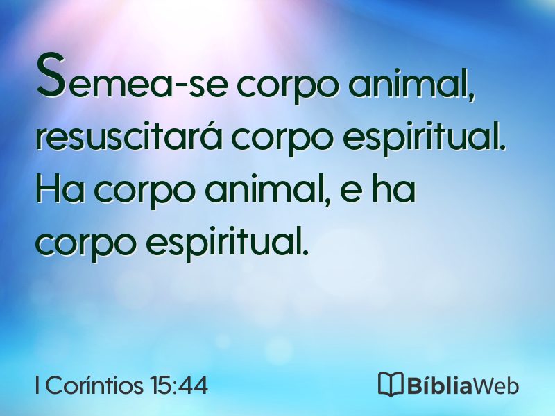 I Coríntios 15:44 em imagem para compartilhar