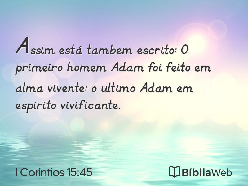 I Coríntios 15:45 em imagem para compartilhar