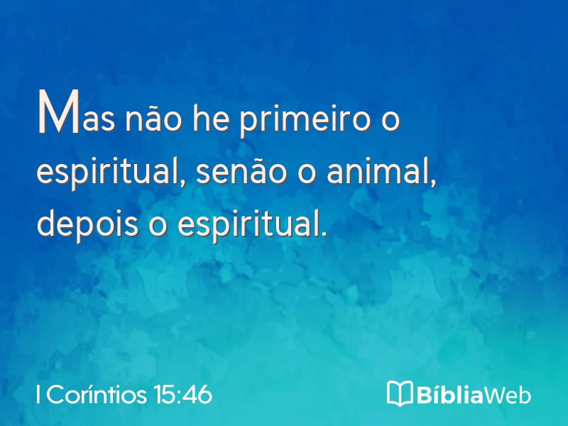 I Coríntios 15:46 em imagem para compartilhar