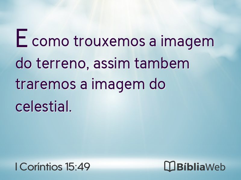 I Coríntios 15:49 em imagem para compartilhar
