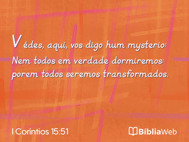 I Coríntios 15:51 em imagem para compartilhar