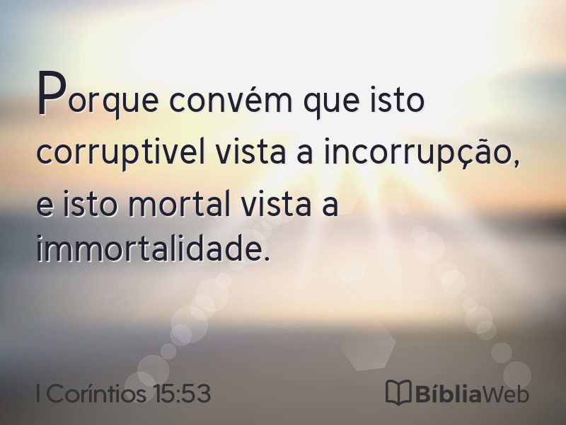 I Coríntios 15:53 em imagem para compartilhar