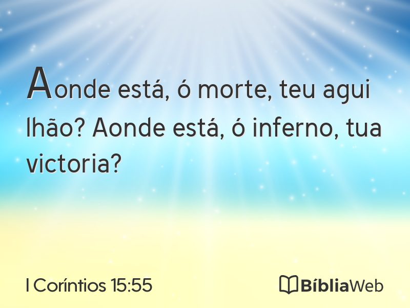 I Coríntios 15:55 em imagem para compartilhar