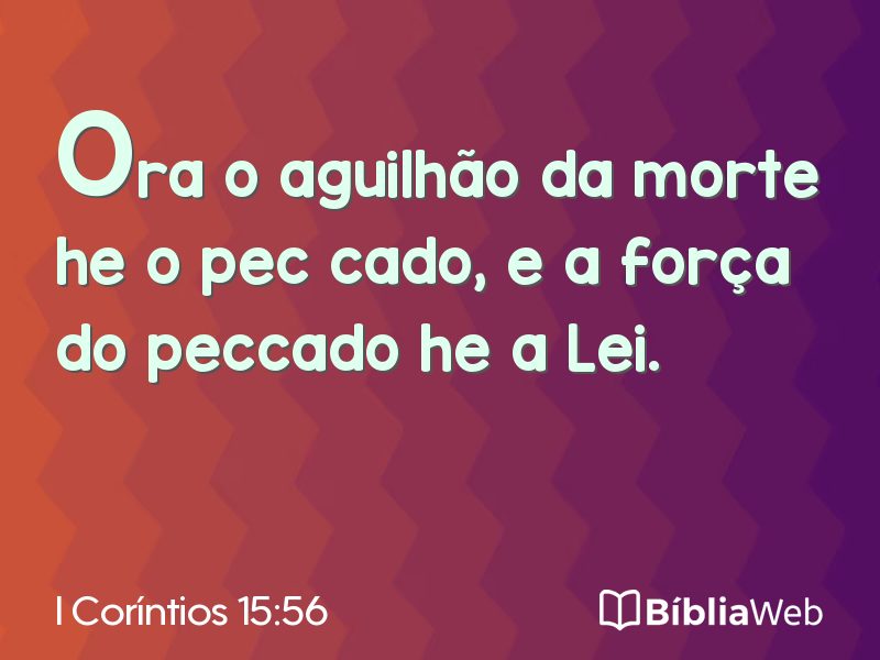 I Coríntios 15:56 em imagem para compartilhar