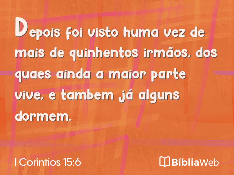 I Coríntios 15:6 em imagem para compartilhar