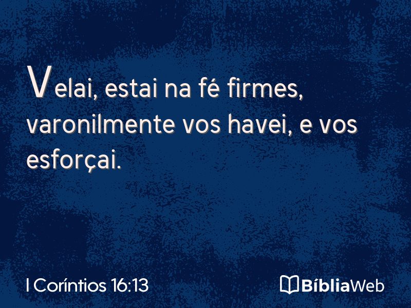 I Coríntios 16:13 em imagem para compartilhar