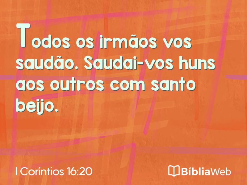 I Coríntios 16:20 em imagem para compartilhar