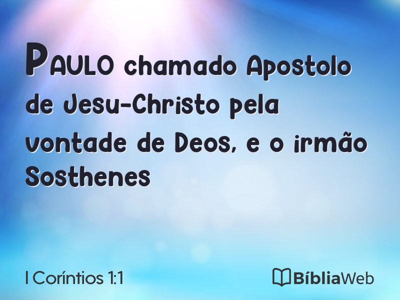 I Coríntios 1:1 em imagem para compartilhar